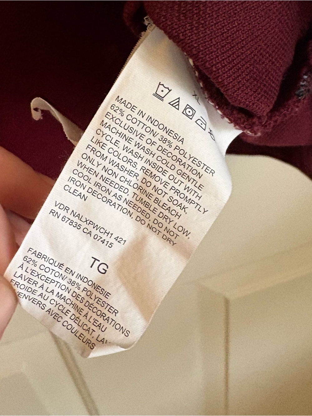 Nautica Performance Deck Polo Shirt Burgundy Maroon Classic Cotton Blend Preppy - Picture 6 of 6
